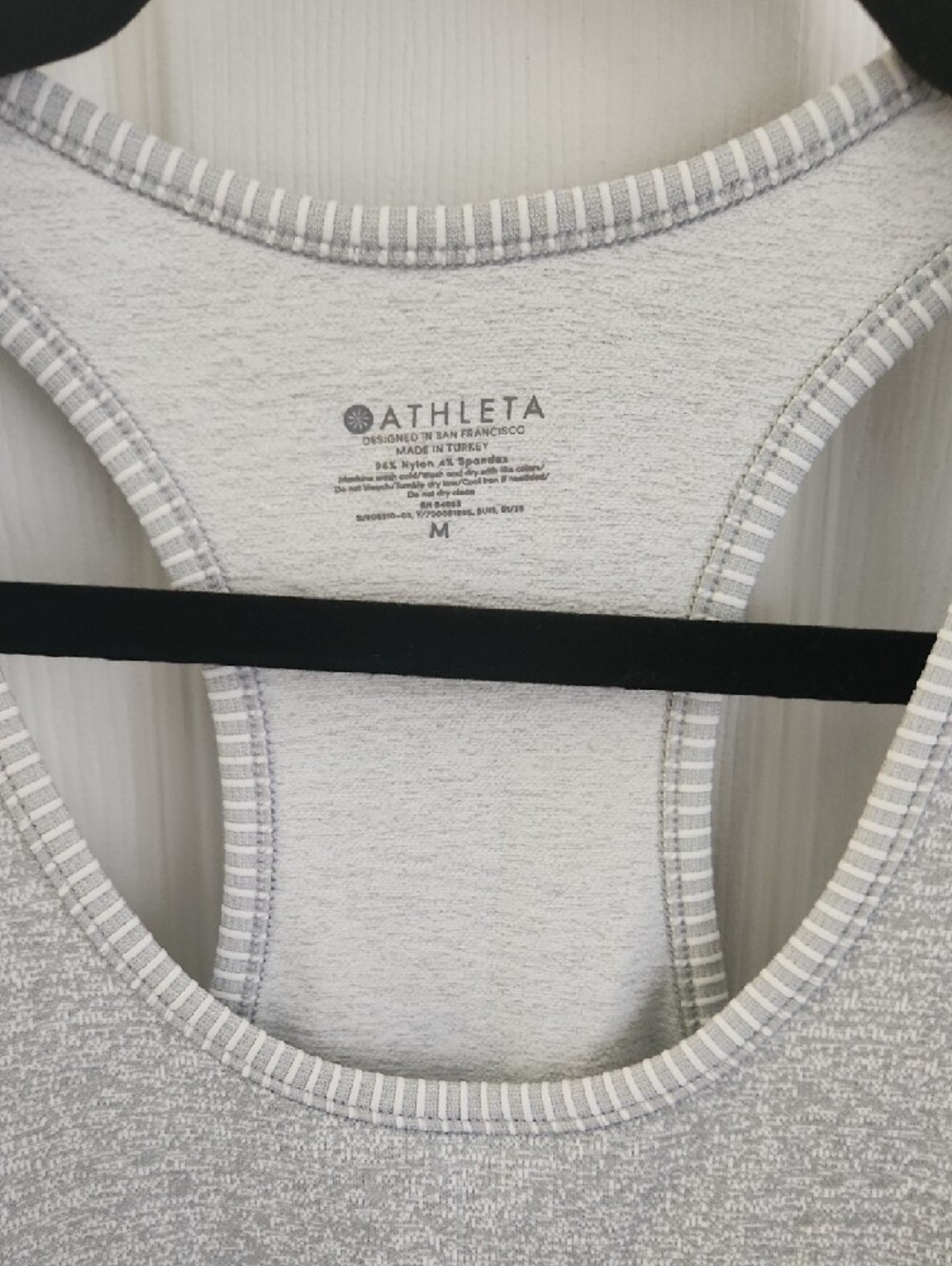Athleta Seamless Light Gray Racerback Tank with Side Ruching - Picture 2 of 6
